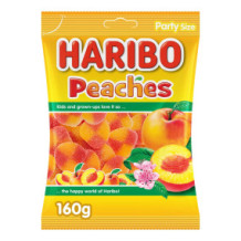 HARIBO PEACHES JELLY CANDY FRUIT FLAVOUR PACK 160G
