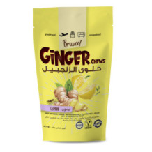 BRAVOO GINGER CHEWS LEMON 63 GRM
