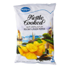 kitco Kettle Cooked Chips with Sea Salt and Black Pepper Sea Salt & Black Pepper 150g