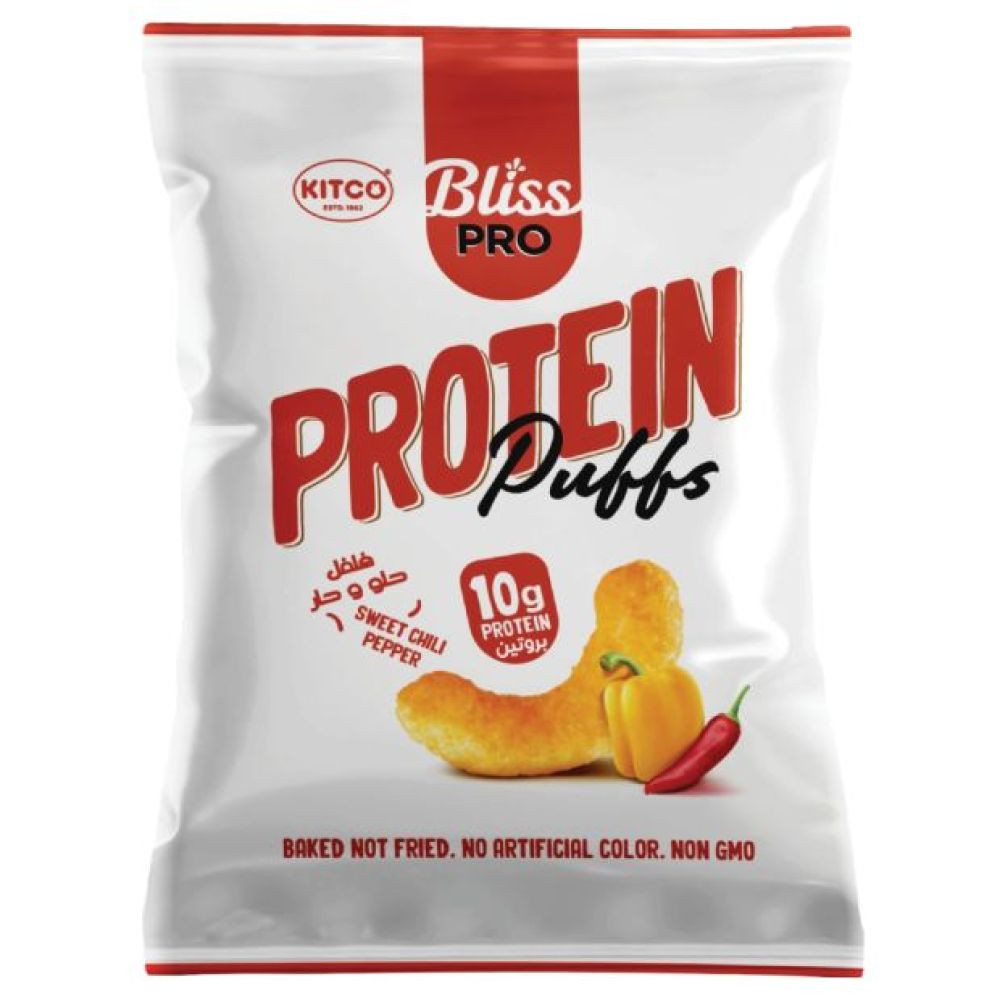 kitco blisse Pro Protein Chili & Sweet Pepper Corn Snacks 50g