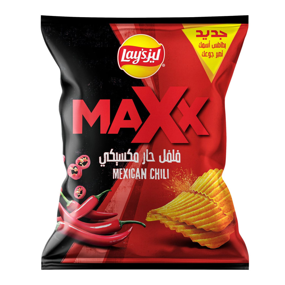 ليز ماكس رقائق بطاط فلفل حار مكسيكي160جم