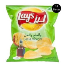 ليز شيبس بالملح و الخل 25جم 14حبة