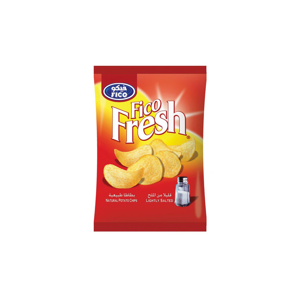 Fico Fresh Bag of Natural Potato Chips Low Salt 20g 20L Fico