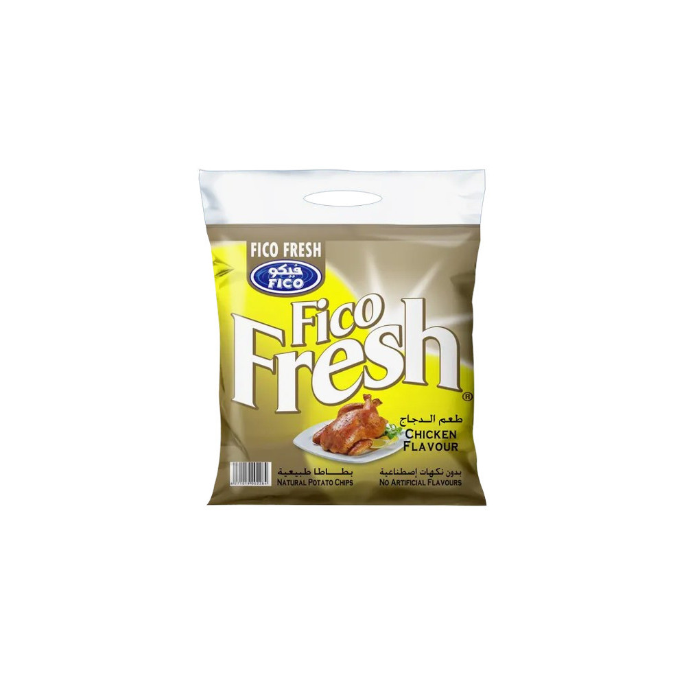 Fresh Bag of Natural Potato Chips Chicken Flavor 20g 20L Fico