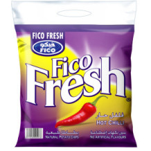 Fresh Bag of Natural Potato Chips Chili Chili 20g 20pcs