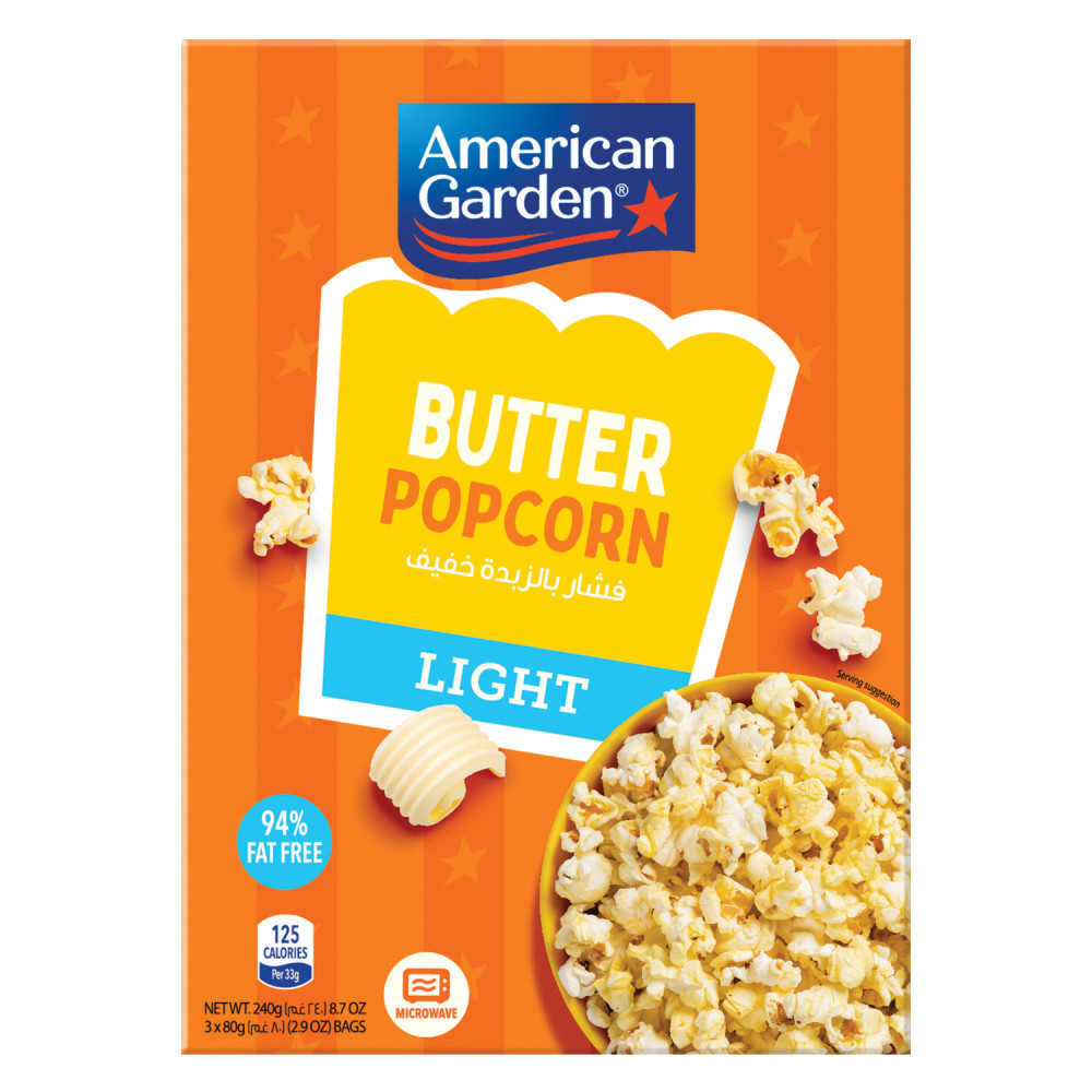 AMERICAN GARDEN POPCORN BUTTER F/FR 240G