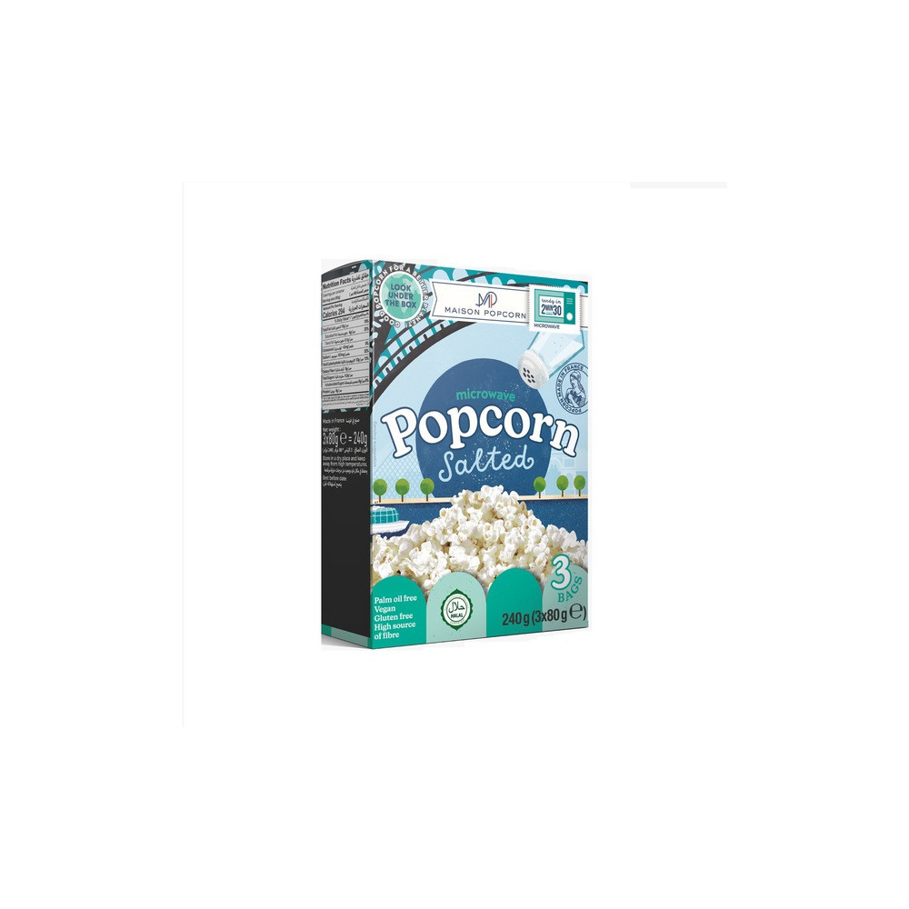 MAISON microwave popcorn salted 80g x 3pcs