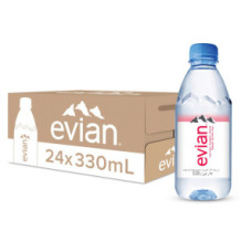 Evian Sparkling Natural Mineral Water 24 x 330ml