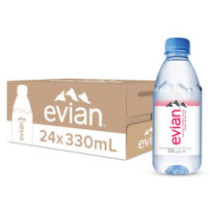 Evian Sparkling Natural Mineral Water 24 x 330ml