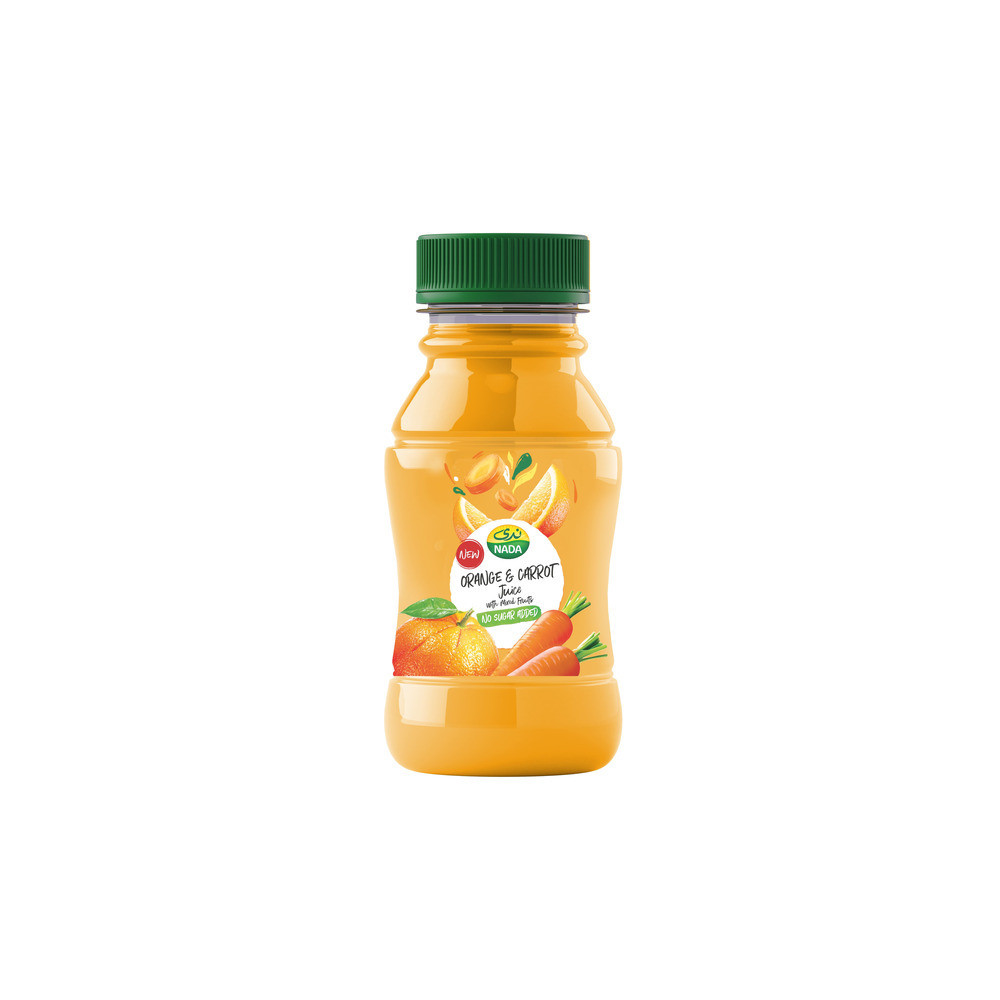 Nada, Orange & Carrot Juice Without Sugar 200 ml