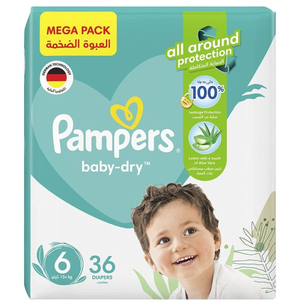 Pampers Baby Dry Jumbo Pack XXL 36 Pack Size no.6