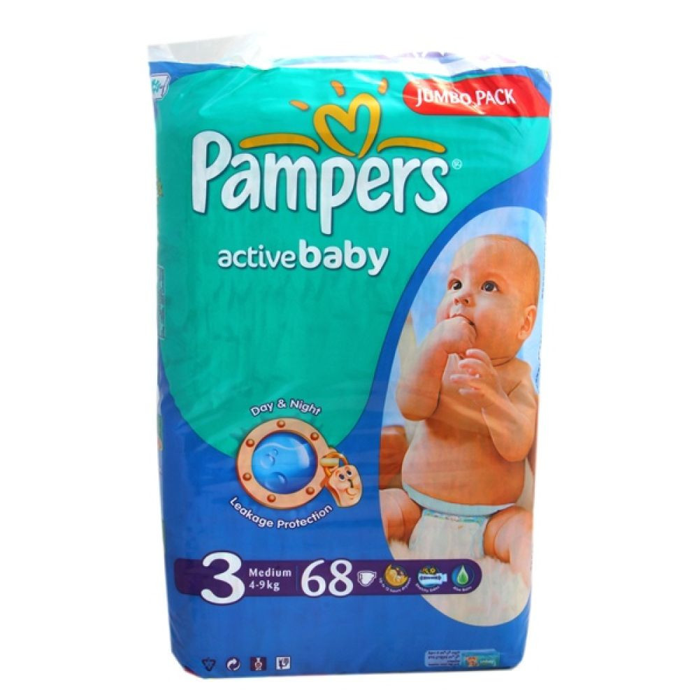 Pampers Diapers Baby Dry with Aloe Vera Lotion Mega Pack Size 3