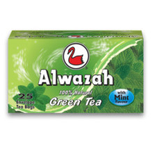 Al-Wazan Tea, Green Tea Bags with Mint, 25 bags