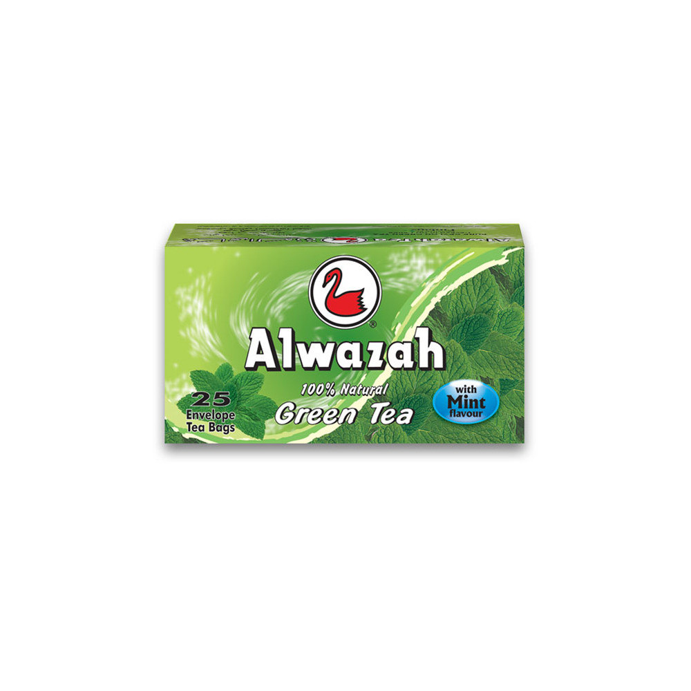 Al-Wazan Tea, Green Tea Bags with Mint, 25 bags