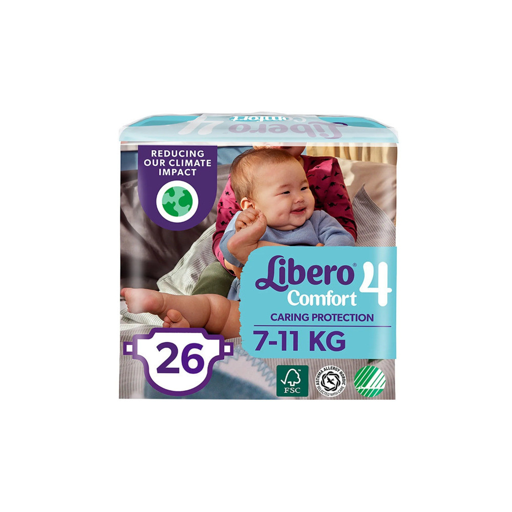 Libero Comfort 4 Diapers 7-11Kg 26 Pieces