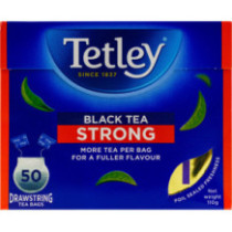 Tetley Black Tea Strong 50 Tea Bags 110g