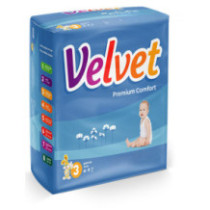 Velvet Family Medium 4-9 Kg No. 3 (14 Diapers)