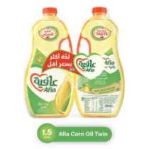 زيت ذرة عافية ١.٥ لتر قطعتان بسعر خاص