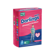 Darlings Jumbo Baby Diapers (20 Diapers) 35 Kg No.8