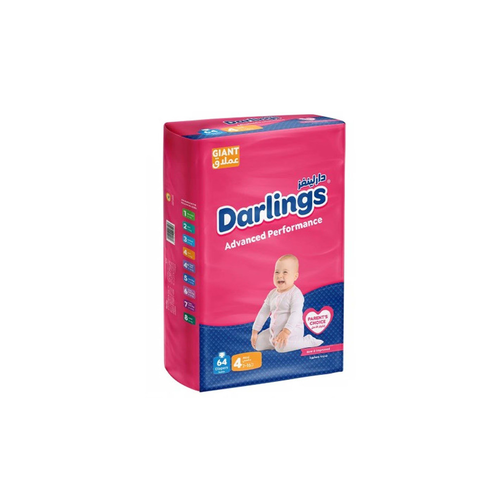 Darlings Giant Baby Diapers (64 Diapers) 16-7 Kg No.4