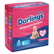 Darlings Baby Diapers (25 Diapers) Family 9-4 Kg No. 3