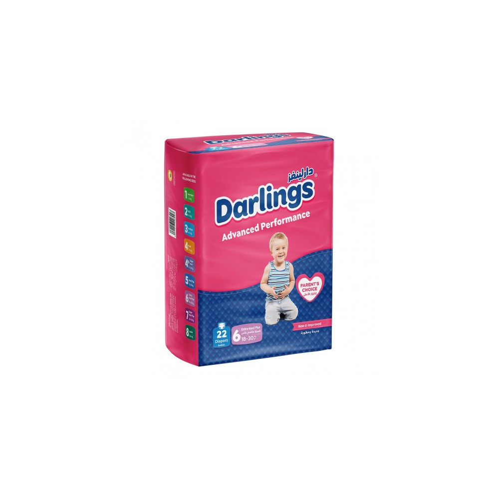 Darlings Baby Diapers (22 Diapers) Family 18-30 Kg No. 6