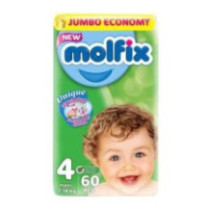 Molfix Baby Diaper 4 Sizes 60pcs