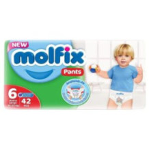 Molfix, baby diaper 6 sizes 42 Diapers
