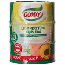 Goody Light Meat Tuna In Sunflower Oil 3S 160Gm