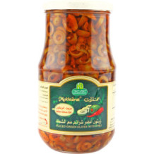 Halwani Bros Sliced Green Olives With Pepper 650 gm
