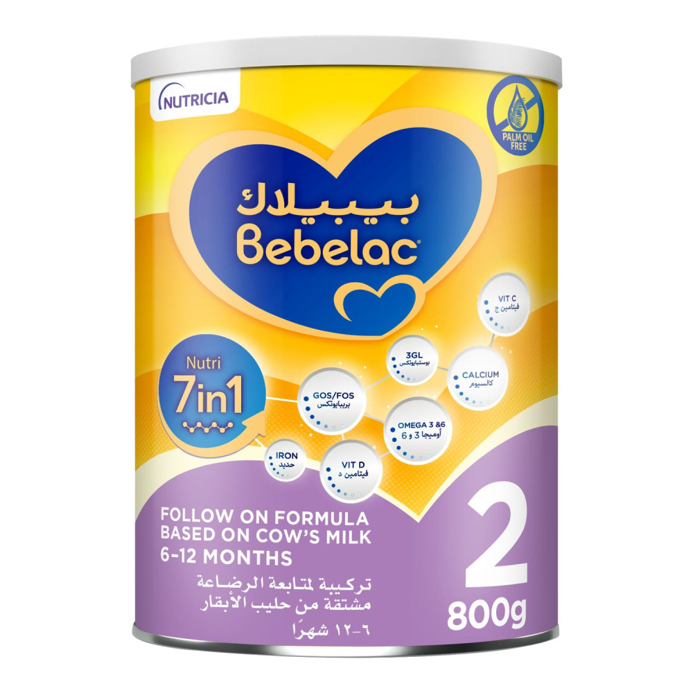 Bebelac Nutri, 7in1 Stage 2 Follow on Formula (6-12m) 800GM