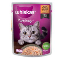 Wet Cat Bag with Tuna & Jelly by Whiskas, 85 gm