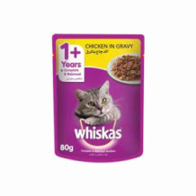Cat Food Wiskas Chicken Pieces With Sauce 80 gm