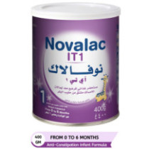 نوفالاك IT1 حليب أطفال مضاد للإمساك (0-6 أشهر) مسحوق 400 جرام