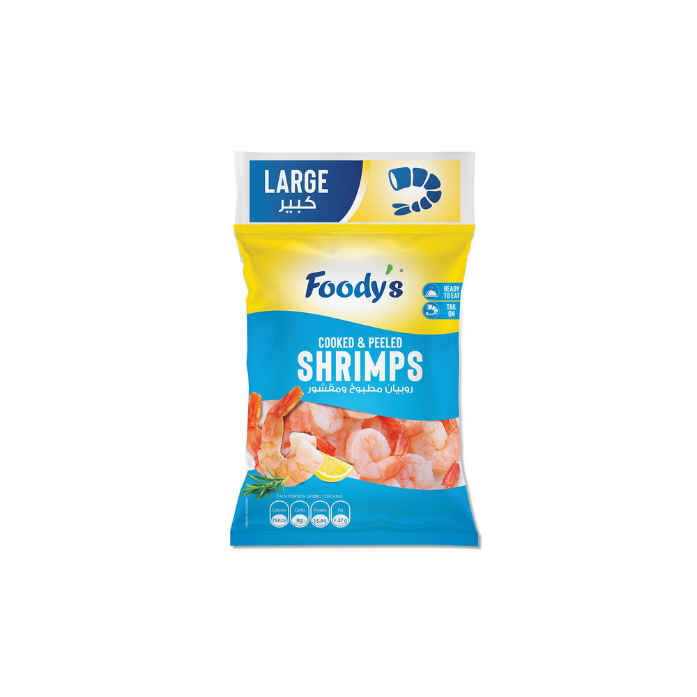 Foodies Large PrawnsCleaned (With Tail)400g