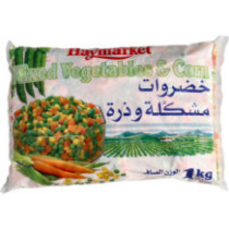 هاي ماركت مزيج الخضار مع الذرة 1 كجم.