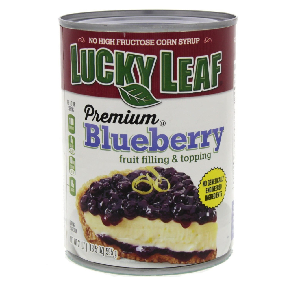 Pie filling for blue berries leaf