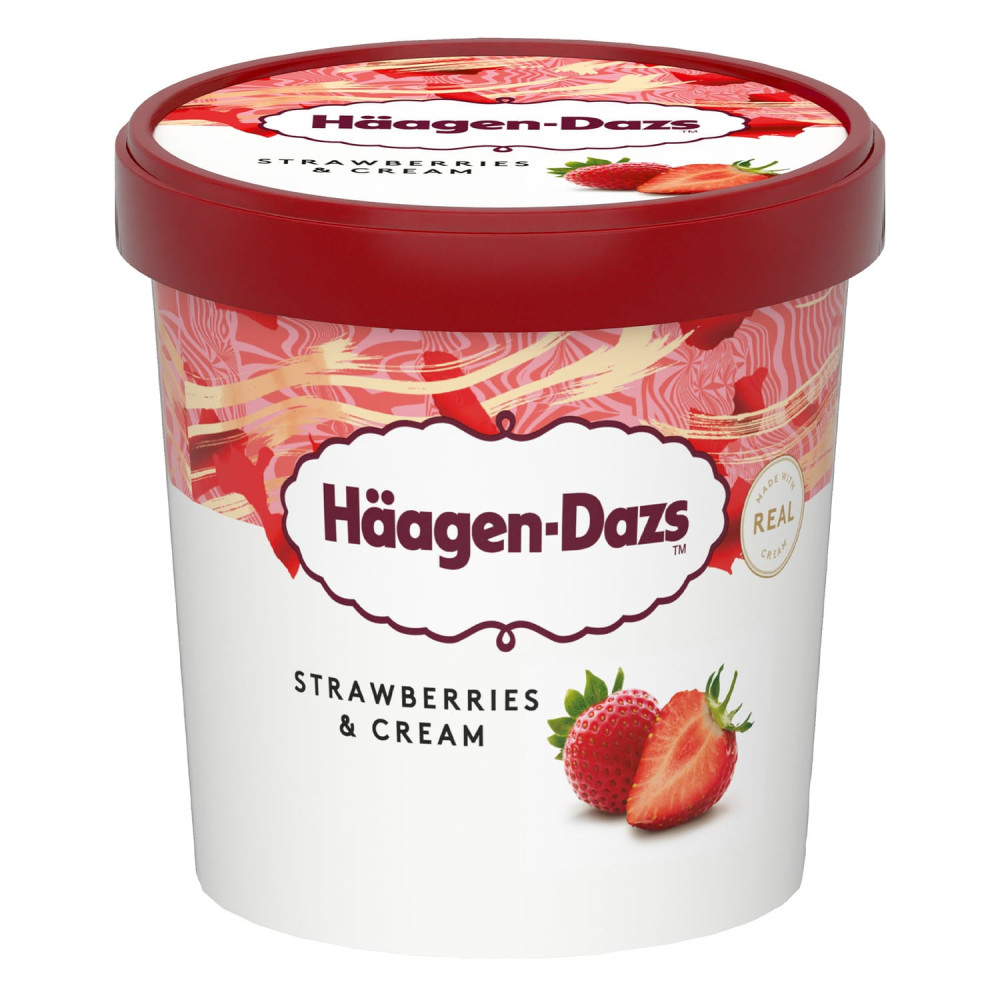 HAAGEN DAZS STRAWBERRIES & CREAM CUP 460 ML