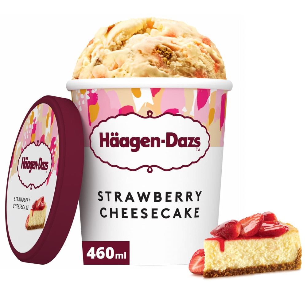 Hagen Daz Ice Cream Cheesecake With Corrugated Strawberry 460 Ml-