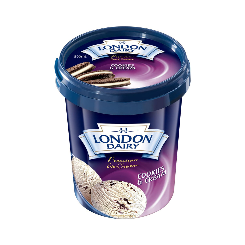 London Dairy Cookies Cream Ice Cream 1/2 liter