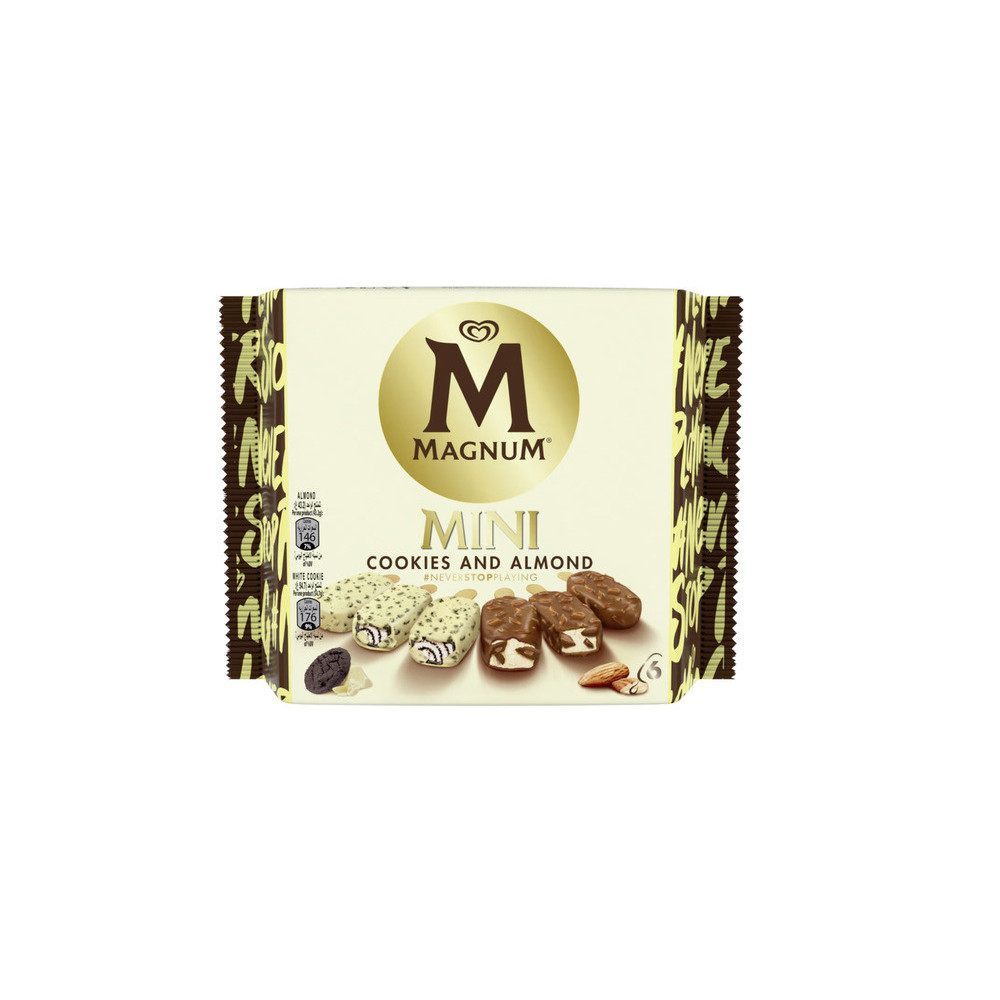 Magnum Mini Cookie Almond Ice Cream 6 Pieces 345