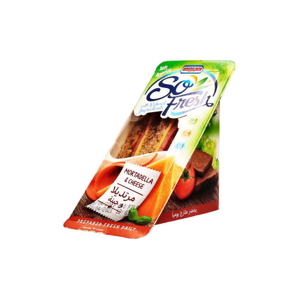 So-Fresh Mortadella Bread Cheese Sandwich Brown 153 g