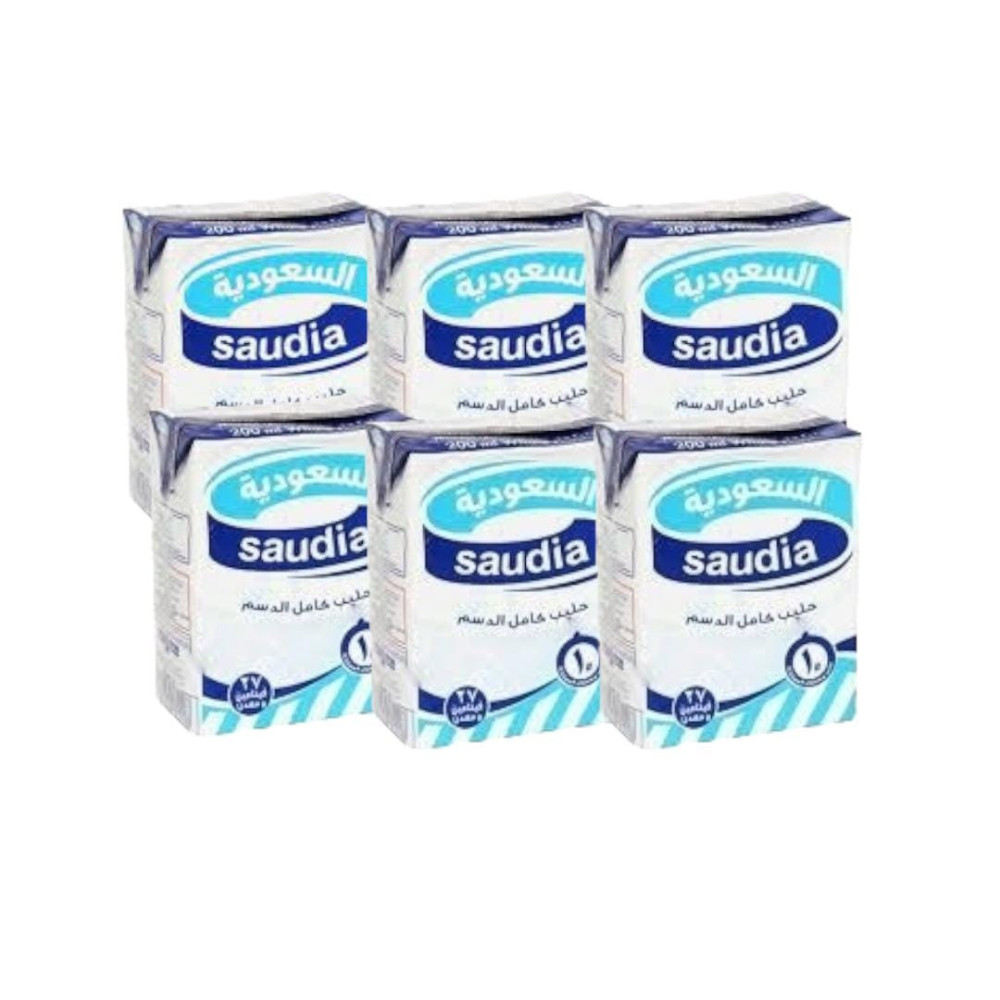 Saudi Arabia Milk Full Fat (6 x 200 ml)