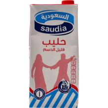 حليب السعودية قليل الدسم طويل الأمد 1 لتر