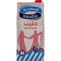 حليب السعودية قليل الدسم طويل الأمد 1 لتر
