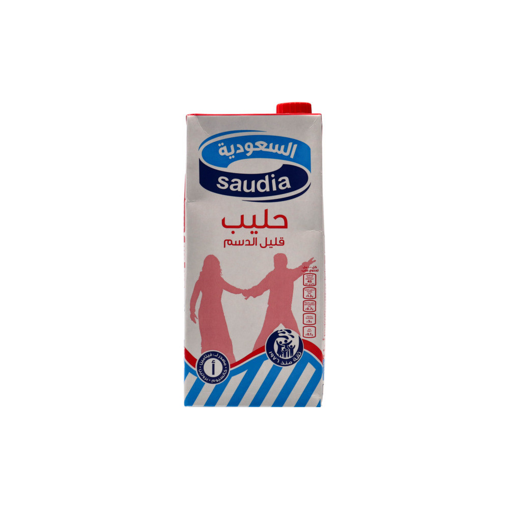 حليب السعودية قليل الدسم طويل الأمد 1 لتر