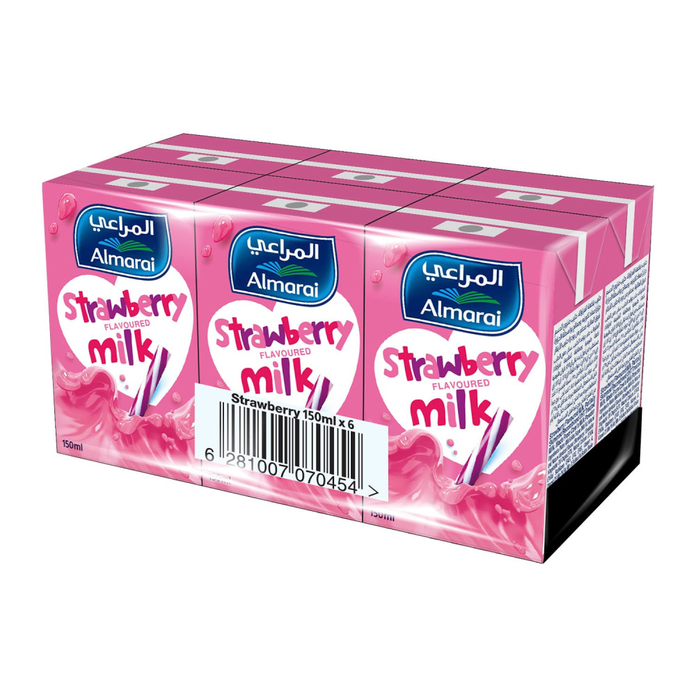 Almarai Long-Life Strawberry Milk (Stars) 6 150 ml