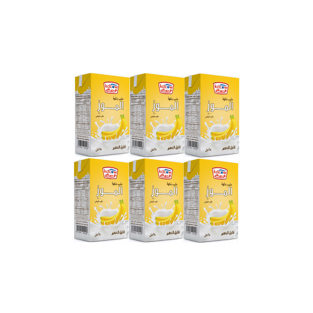 KD Cow Banana Milk 6 Pieces 250