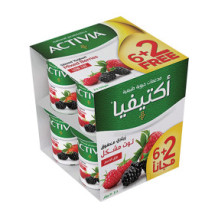 زبادى اكتيفيا توت مشكل لايت120جم6+2مجانا