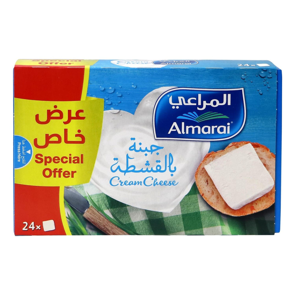 المراعي جبن مربعات بالقشطة 432 جم